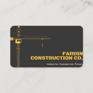 VISITE CARTE D'ENTREPRISE DE CONSTRUCTION.