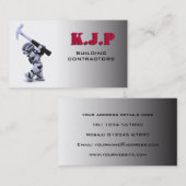 Visite Carte d'entreprise de construction (Devant / Derrière)