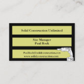 Visite carte d'entreprise de construction (Dos)