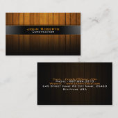 Visite Carte d'entreprise de construction (Devant / Derrière)