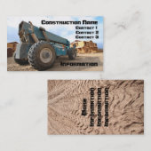 Visite Carte d'entreprise de construction (Devant / Derrière)