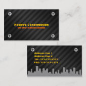 Visite Carte d'entreprise de construction (Devant / Derrière)