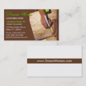 Visite Carte d'entreprise de construction (Devant / Derrière)