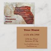 Visite Carte d'entreprise de construction (Devant / Derrière)