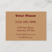 Visite Carte d'entreprise de construction (Dos)