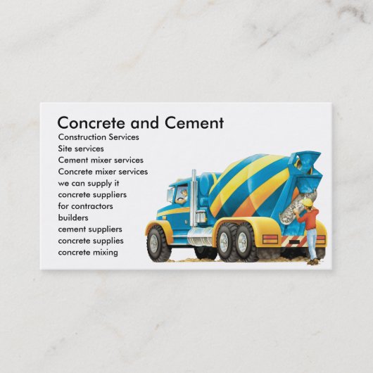 Visite Carte d'entreprise de construction de mélangeur de (Devant)