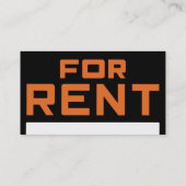 Visite Carte d'entreprise de location (Dos)