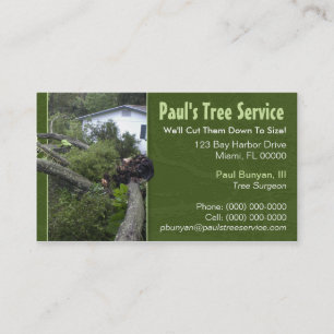 Visite Carte d'entreprise de services d'arbre