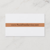 Visite Carte d'entreprise de services d'arbre (Dos)