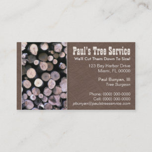 Visite Carte d'entreprise de services de bois de