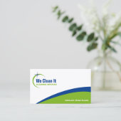 Visite Carte d'entreprise de services de nettoyage (Debout devant)