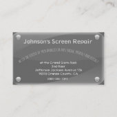 Visite Carte d'entreprise de services de réparation (Dos)