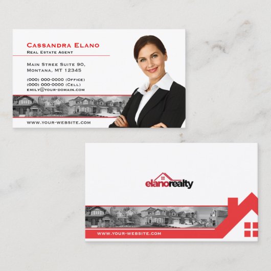 Visite Carte d'entreprise immobilière de Keller Williams (Devant / Derrière)