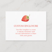 Visite Carte d'enveloppe de fraise d'aquarelle (Devant)