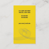 Visite Carte dérangée jaune moderne simple de profil de (Dos)