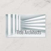 Visite Carte Design Architect de lignes parallèles blanch (Devant)