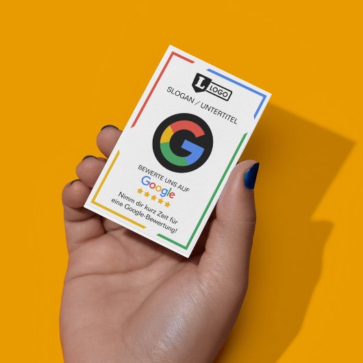 Visite Carte d'évaluation Google avec code QR Carte de vi