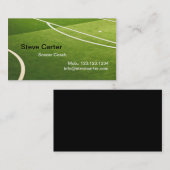 Visite Carte d'herbe verte du football, d'entraîneur de (Devant / Derrière)