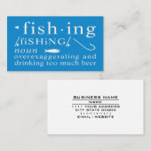 Visite Carte d'humour pour guide de pêche – Exagération d (Devant / Derrière)