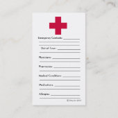 Visite Carte d'identification de secours (Dos)