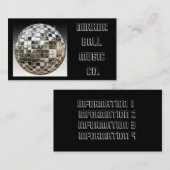 Visite Carte d'industrie musicale de boule de miroir (Devant / Derrière)