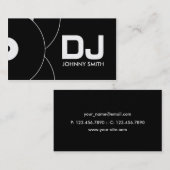 Visite Carte d'industrie musicale de disque vinyle du DJ (Devant / Derrière)