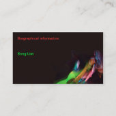 Visite Carte d'industrie musicale de guitare (Dos)