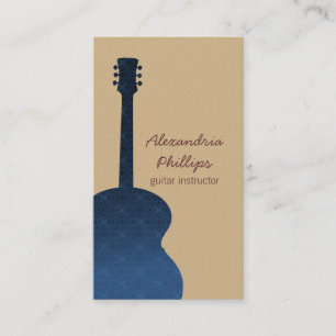 Visite Carte d'industrie musicale de guitare de damassé,
