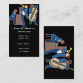 Visite Carte d'industrie musicale de jazz (Devant / Derrière)