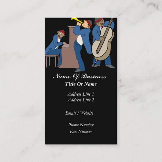 Visite Carte d'industrie musicale de jazz (Devant)