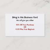 Visite Carte d'industrie musicale de la conception 1 (Dos)