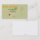 Visite Carte d'industrie musicale de magasin de guitare (Devant / Derrière)