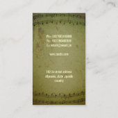 Visite carte d'industrie musicale de piano (Dos)