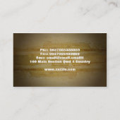 Visite carte d'industrie musicale de piano (Dos)