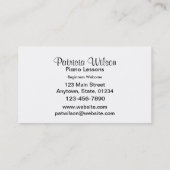 Visite Carte d'industrie musicale (dos de blanc) (Dos)