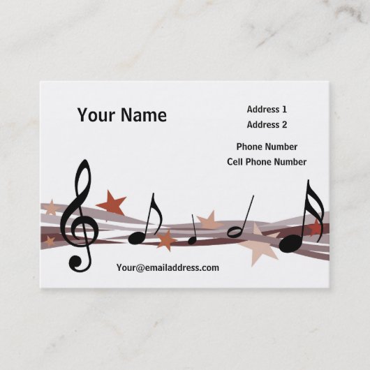 Visite Carte d'industrie musicale - notes Brown de (Devant)