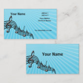 Visite Carte d'industrie musicale - notes noires de (Devant / Derrière)