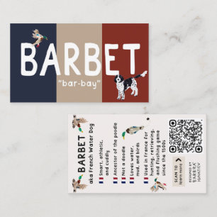 Visite Carte d'information de chien BARBET
