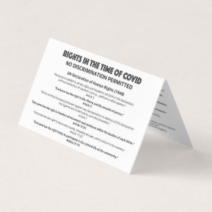 Visite Carte d'information sur les droits de l'homme "No 