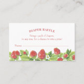 Visite Carte d'insertion de Baby shower de fraise (Devant)