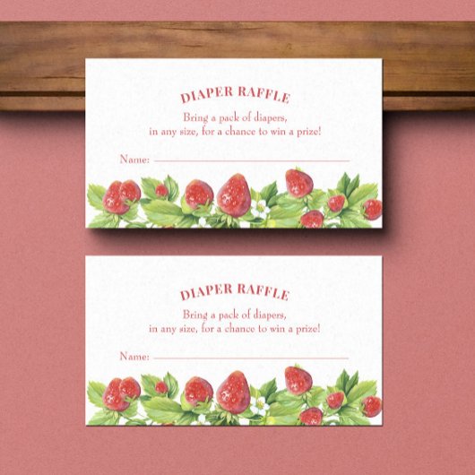 Visite Carte d'insertion de Baby shower de fraise