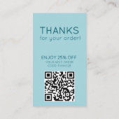 Visite Carte d'insertion de coupon – Réduction sur la pro (Dos)
