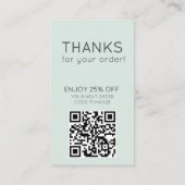 Visite Carte d'insertion de coupon – Réduction sur la pro (Dos)