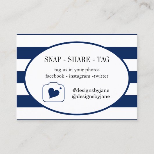 Visite Carte d'insertion de la balise Snap Share Small Bu (Devant)