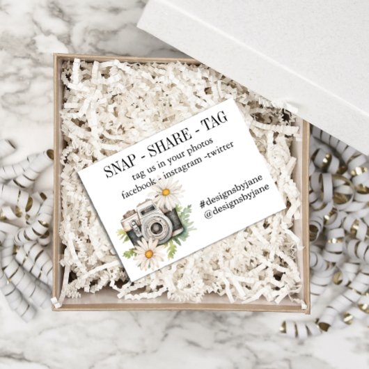 Visite Carte d'insertion de la balise Snap Share Small Bu