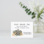 Visite Carte d'insertion de la balise Snap Share Small Bu (Debout devant)