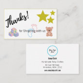 Visite Carte d'insertion de la Boutique de Modèle carte d (Devant / Derrière)