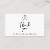 Visite Carte d'insertion de Merci de code QR double minim (Devant)