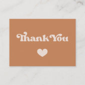 Visite Carte d'insertion de Merci de sucre Brown rétro (Devant)