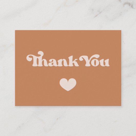 Visite Carte d'insertion de Merci de sucre Brown rétro (Devant)